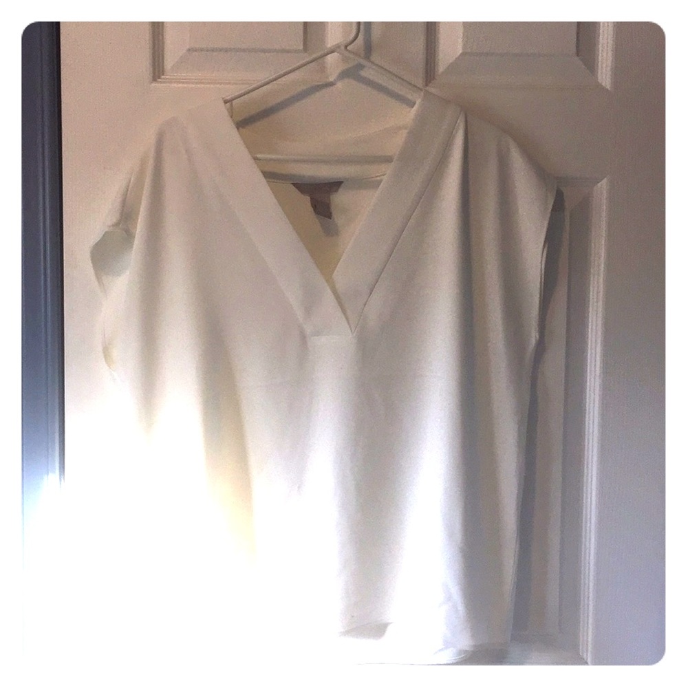 White t shirt style blouse